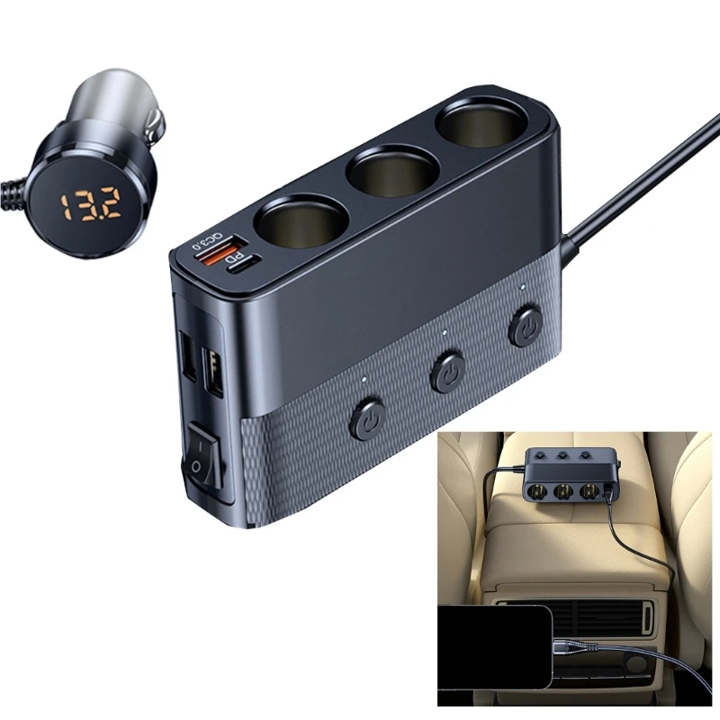 Автомобильный адаптер для одновременной зарядки устройств с 4 USB-портами Дисплейные независимые переключатели 3 разветвителя гнезда
Автомобильный адаптер для одновременной зарядки устройств с 4 USB-портами Дисплейные независимые переключатели 3 разветвителя гнезда
