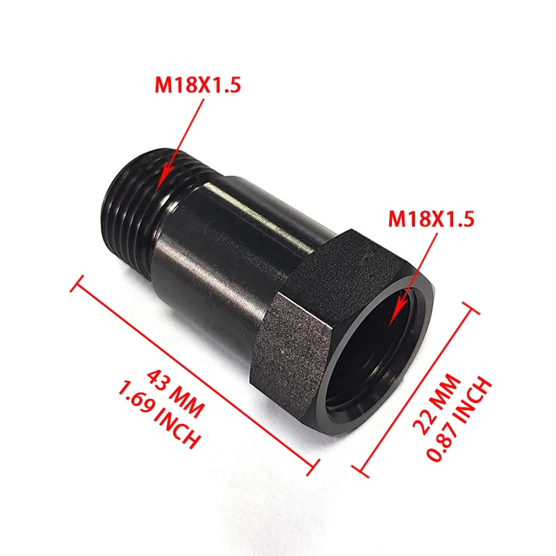 M18*1.5 Oxygen Sensor Spacer CNC 43mm Oxygen Sensor Spacer Expansion CEL Fix Lambda Dustproof Adapter
M18*1.5 Oxygen Sensor Spacer CNC 43mm Oxygen Sensor Spacer Expansion CEL Fix Lambda Dustproof Adapter