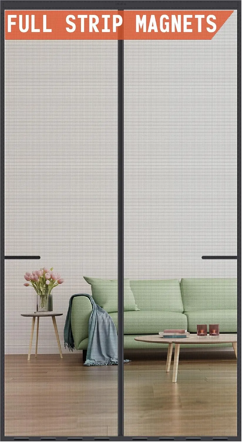 Magnetic Screen Door Upgraded-Model Full Strip Magnets,Fiberglass Heavy Duty Mesh,Retractable Door Screen Magnetic Closure fo
Magnetic Screen Door Upgraded-Model Full Strip Magnets,Fiberglass Heavy Duty Mesh,Retractable Door Screen Magnetic Closure fo
