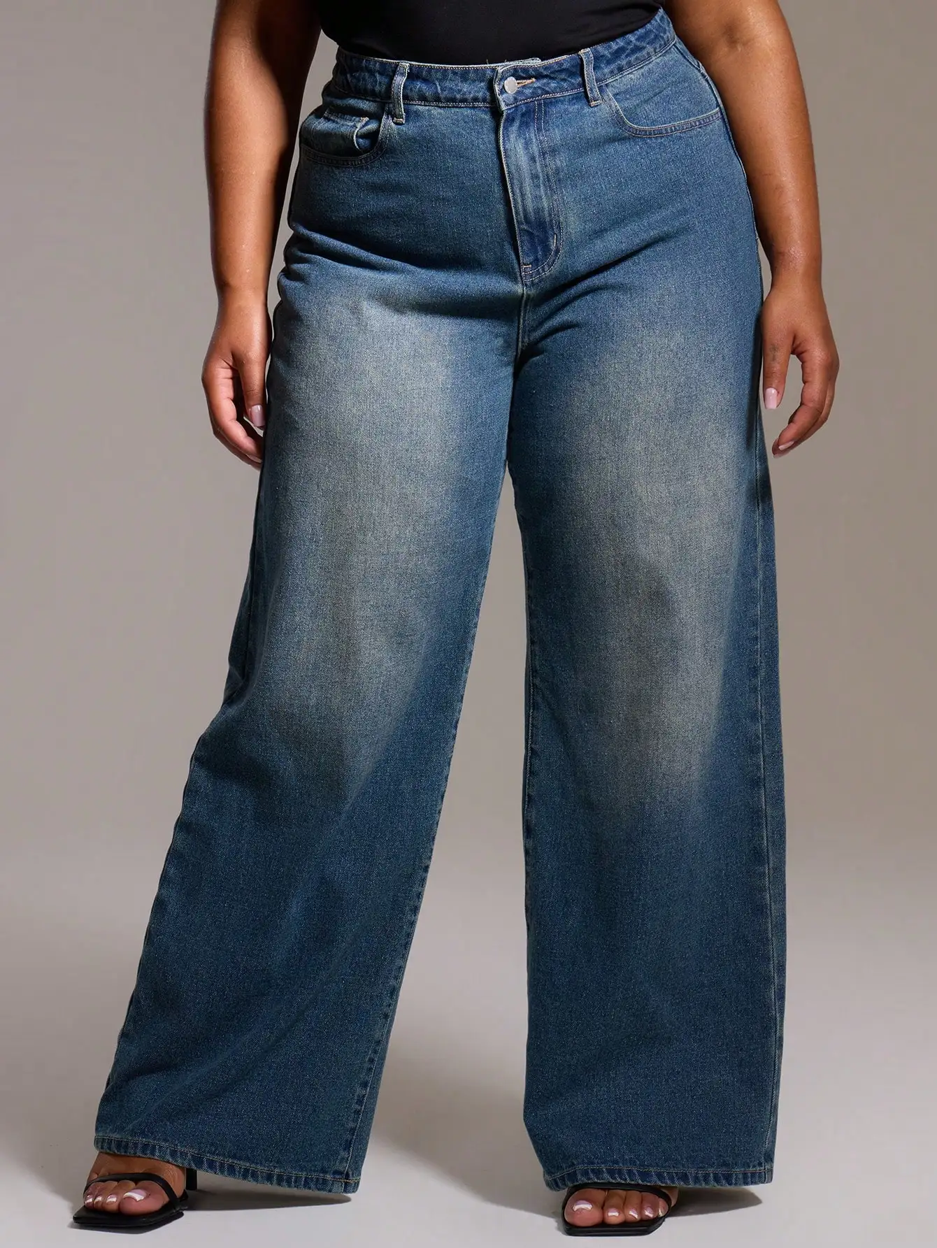 Джинсы с высокой талией и широкими штанинами больших размеров для уличного стиля Y2K, повседневные, осень-зима
Джинсы с высокой талией и широкими штанинами больших размеров для уличного стиля Y2K, повседневные, осень-зима