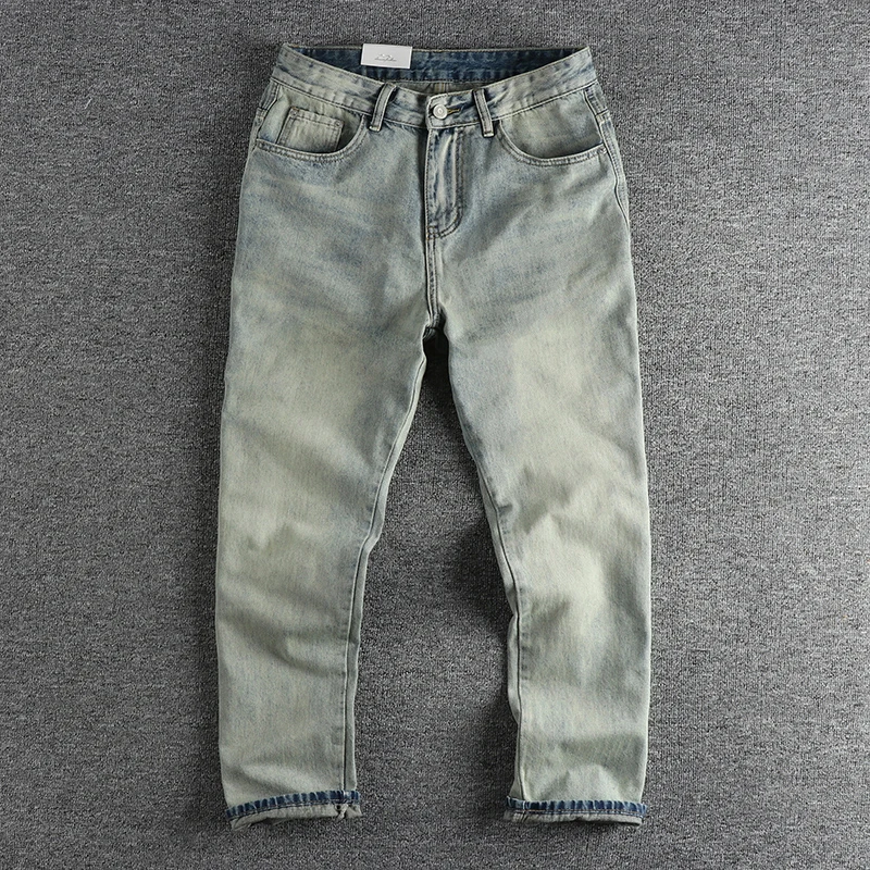 Retro Washed American High Street Jeans Men Loose Straight Simple Trendy Casual Long Pants Wear Resistant Cotton 100%
Retro Washed American High Street Jeans Men Loose Straight Simple Trendy Casual Long Pants Wear Resistant Cotton 100%