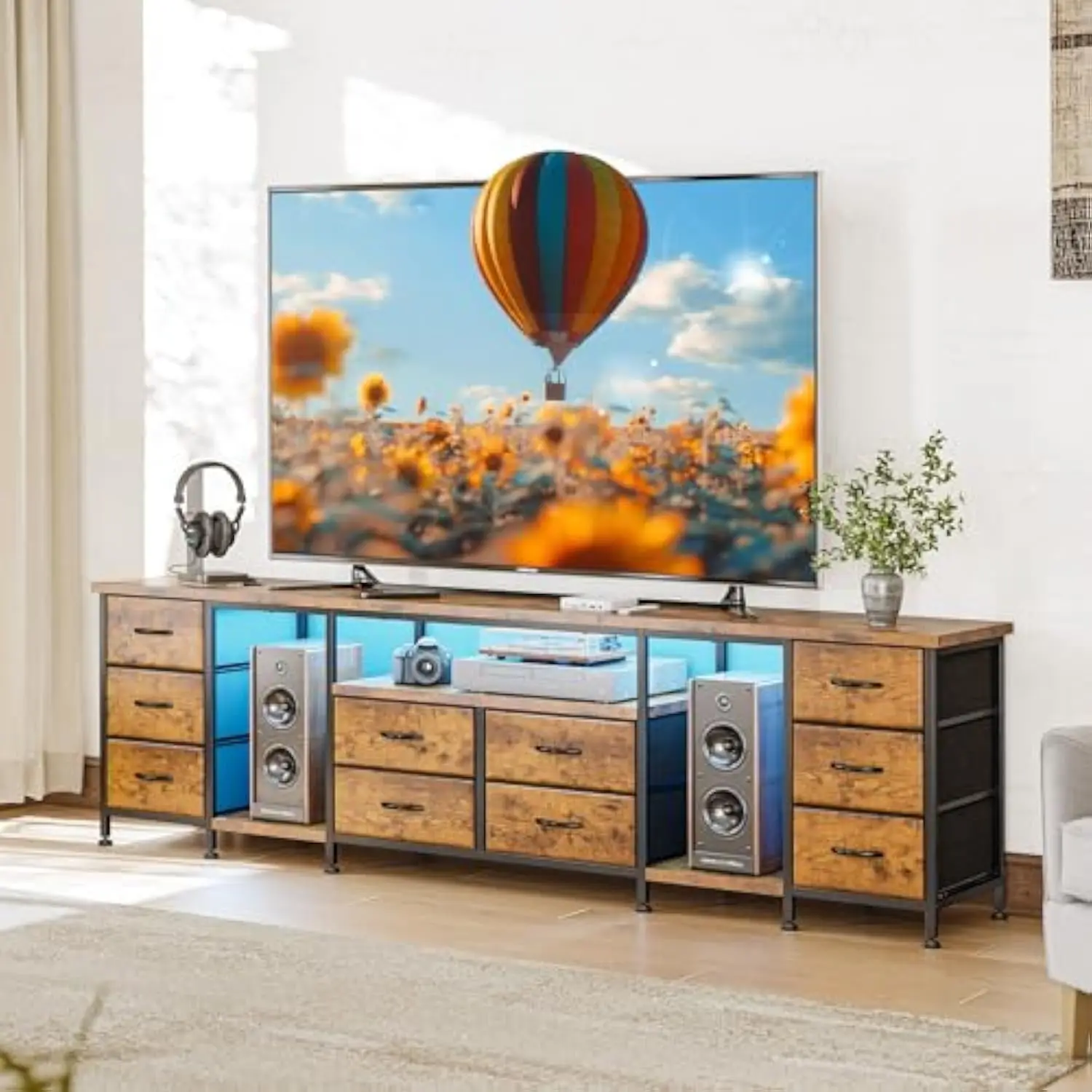Fits 85 TV Stand Dresser for 75 80 85 Inch TV 75.5 W Dresser TV Stand for Bedroom with LED & Power Outlets & 10 Drawers Brown D
Fits 85 TV Stand Dresser for 75 80 85 Inch TV 75.5 W Dresser TV Stand for Bedroom with LED & Power Outlets & 10 Drawers Brown D