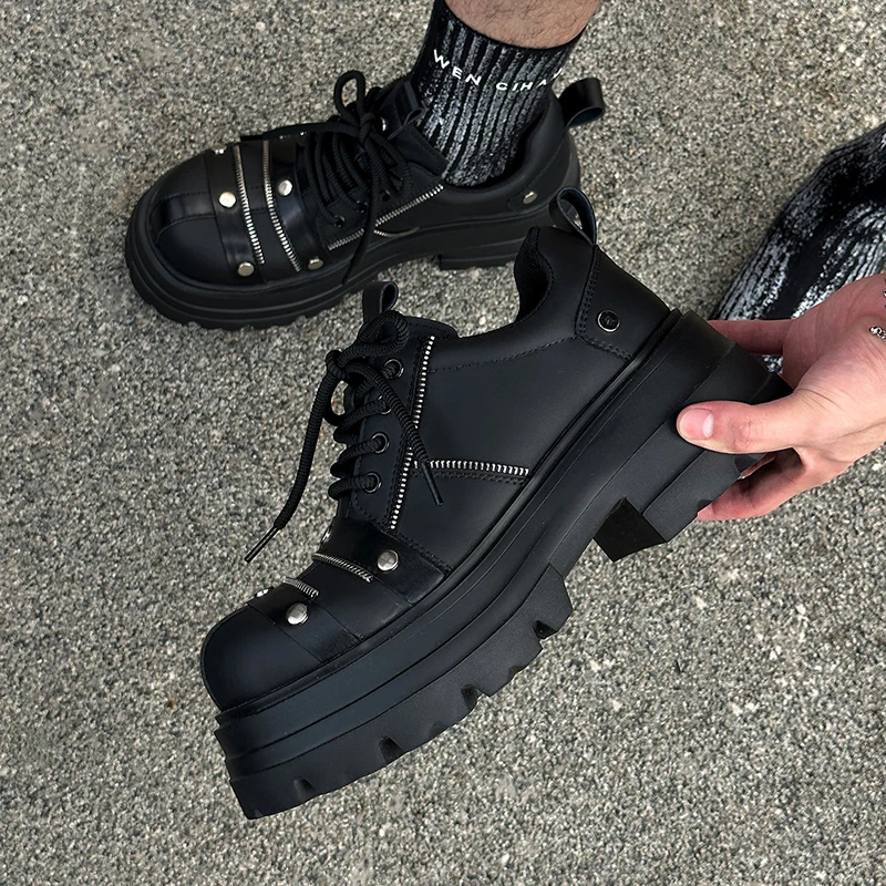 7cm height increasing derby shoes for men punk Abi big toe shoes niche IG rivet design thick soled leather shoes
7cm height increasing derby shoes for men punk Abi big toe shoes niche IG rivet design thick soled leather shoes