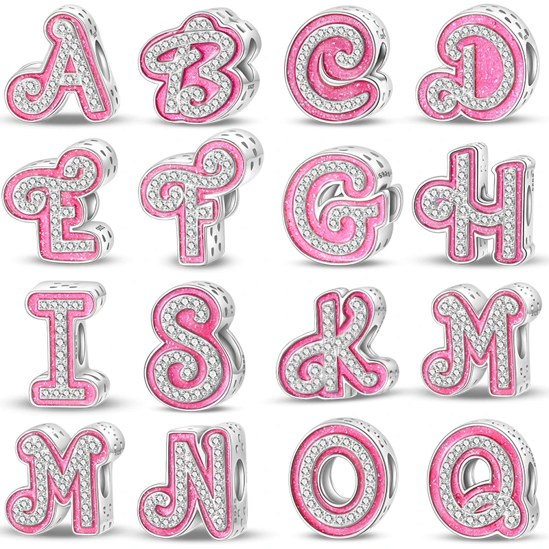 Hot Selling 925 Sterling Silver Princess Pink 26 Letters Charms Beads 3mm DIY Birthday Fine Jewelry Making
Hot Selling 925 Sterling Silver Princess Pink 26 Letters Charms Beads 3mm DIY Birthday Fine Jewelry Making