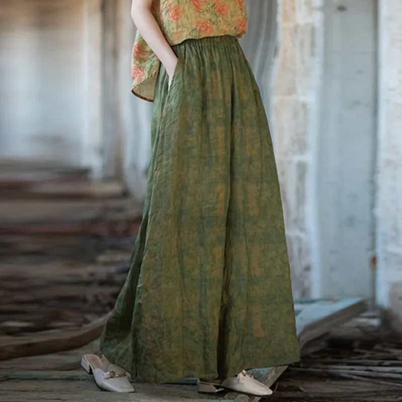 Pop Elegant Women's Cotton Linen Baggy Cargo Pants Vintage Elastic Waist Yoga Trousers Loose Casual Long Wide Leg Oversize Cloth
Pop Elegant Women's Cotton Linen Baggy Cargo Pants Vintage Elastic Waist Yoga Trousers Loose Casual Long Wide Leg Oversize Cloth
