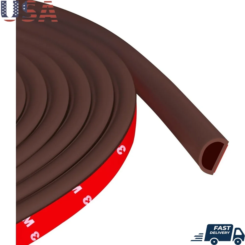 Weather Stripping Door Seal Self Adhesive Silicone D Shaped Strip Windows Frames 20FT Home Insulation Noise Reduction Draft
Weather Stripping Door Seal Self Adhesive Silicone D Shaped Strip Windows Frames 20FT Home Insulation Noise Reduction Draft