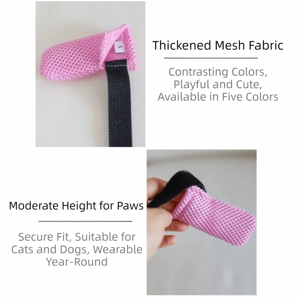 Practical Breathable Pet Foot Covers Mesh Anti-Slip Cat Anti Scratch Cover Adjustable Anti-Dirty Pet Claw Cover Grooming
Practical Breathable Pet Foot Covers Mesh Anti-Slip Cat Anti Scratch Cover Adjustable Anti-Dirty Pet Claw Cover Grooming