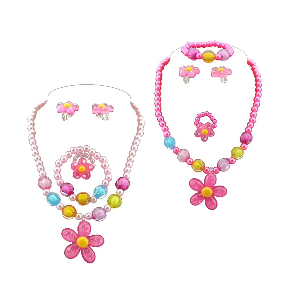 2 Set Plastic Floral Jewelry Toddler Bracelets Kit Flower Shape Necklaces for Girls Kids Jewellery Child
2 Set Plastic Floral Jewelry Toddler Bracelets Kit Flower Shape Necklaces for Girls Kids Jewellery Child