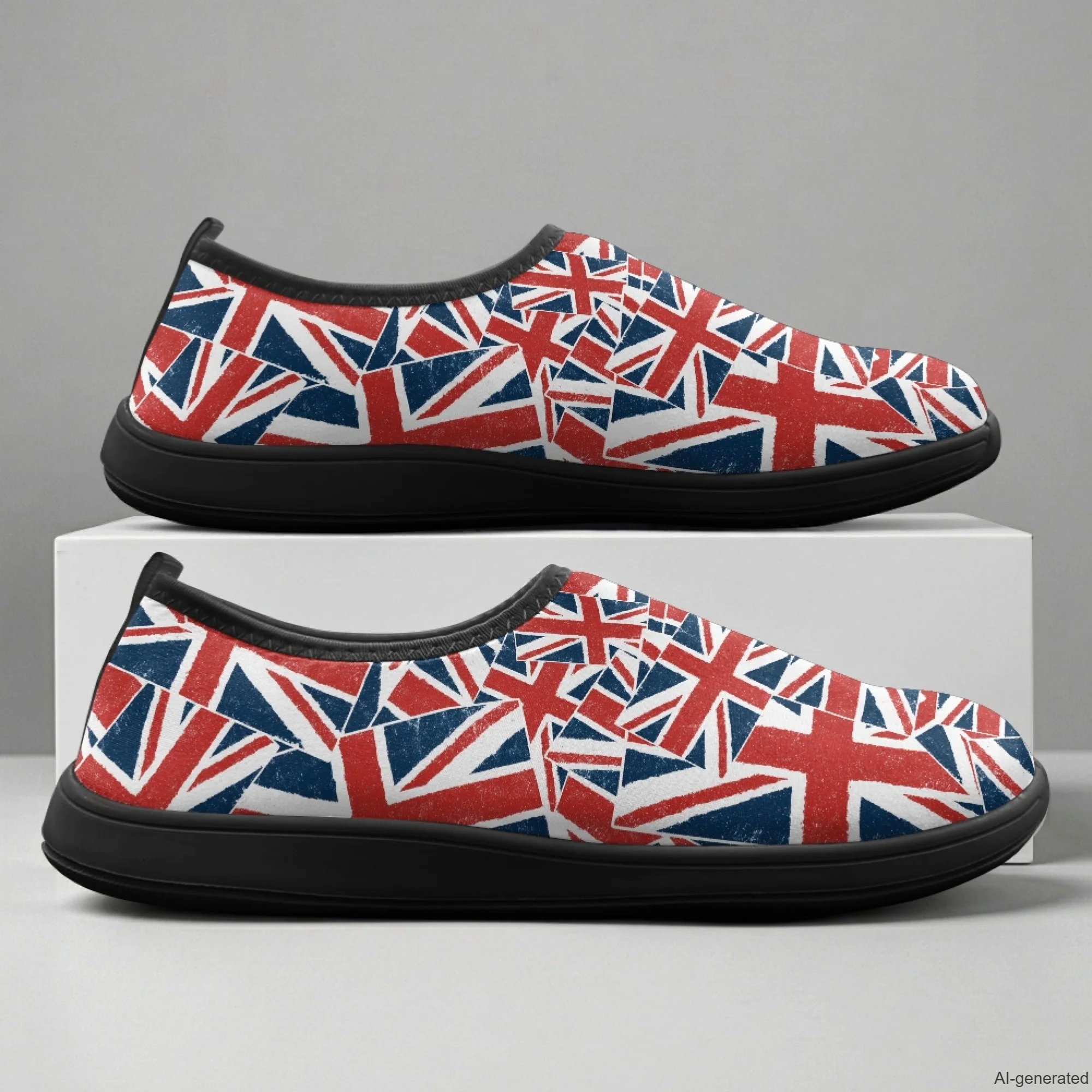 XIXIRIMIDO Slip-on Wide-toed Shoes Men's Breathable Mesh Shoes British Flag Print Womens Fashion Sneakers Walking Shoes 36-46
XIXIRIMIDO Slip-on Wide-toed Shoes Men's Breathable Mesh Shoes British Flag Print Womens Fashion Sneakers Walking Shoes 36-46