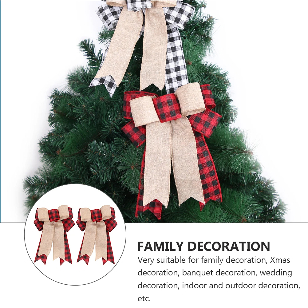 2 Pcs Bow Decoration Large Christmas Tree Decorations Bowknot Ornaments Polyester Xmas Banquet Gift
2 Pcs Bow Decoration Large Christmas Tree Decorations Bowknot Ornaments Polyester Xmas Banquet Gift