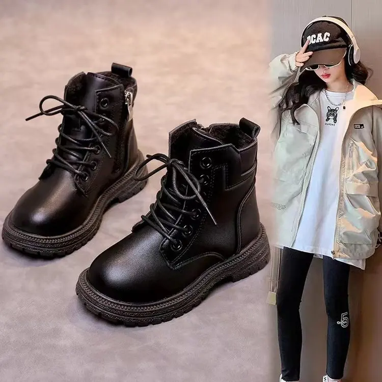 2025 NEW Winter Children Fashion Boots Warm Cotton Snow Shoes Kids Casual Sneaker Leather Plush Ankle Boot
2025 NEW Winter Children Fashion Boots Warm Cotton Snow Shoes Kids Casual Sneaker Leather Plush Ankle Boot