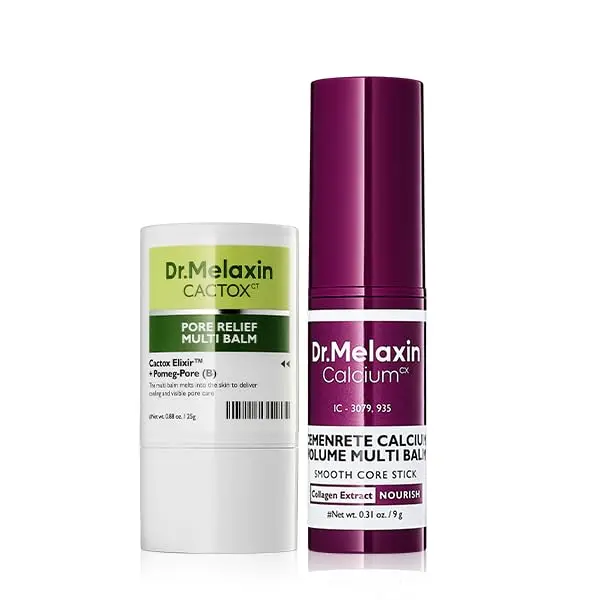 Cactox & Calcium Multi Balm: Дуэт для сужения пор с охлаждающим эффектом кактуса и стиком для ухода за кожей вокруг глаз для заметного сужения пор и восстановления кожи
Cactox & Calcium Multi Balm: Дуэт для сужения пор с охлаждающим эффектом кактуса и стиком для ухода за кожей вокруг глаз для заметного сужения пор и восстановления кожи