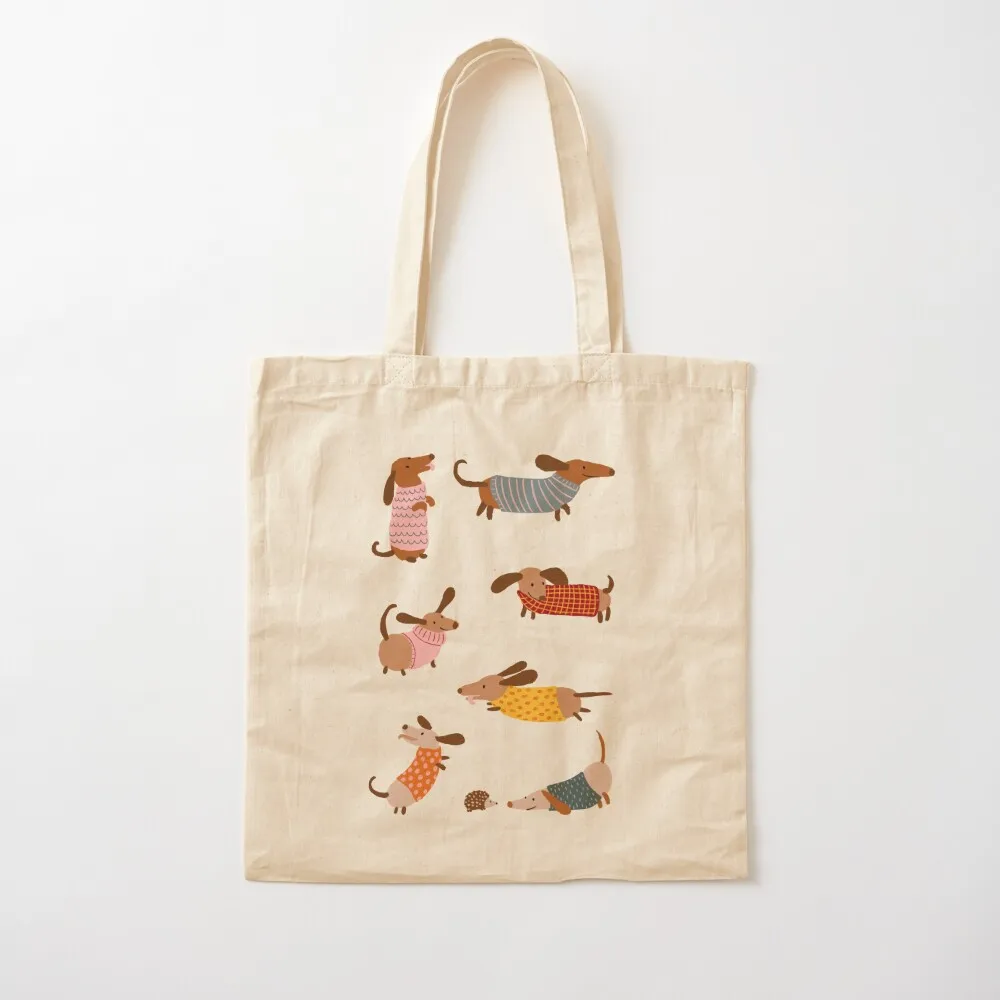 Cute Dachshunds in Winter Sweaters Tote Bag foldable reusable bag Shopper handbag Canvas Tote Bag
Cute Dachshunds in Winter Sweaters Tote Bag foldable reusable bag Shopper handbag Canvas Tote Bag