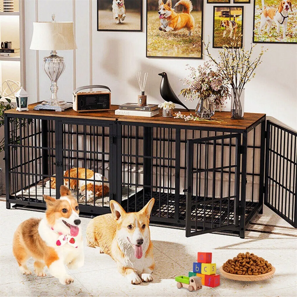 Large Wooden Dog Crate Furniture Indoor Dog Kennel End Table Pet Cage Furniture
Large Wooden Dog Crate Furniture Indoor Dog Kennel End Table Pet Cage Furniture