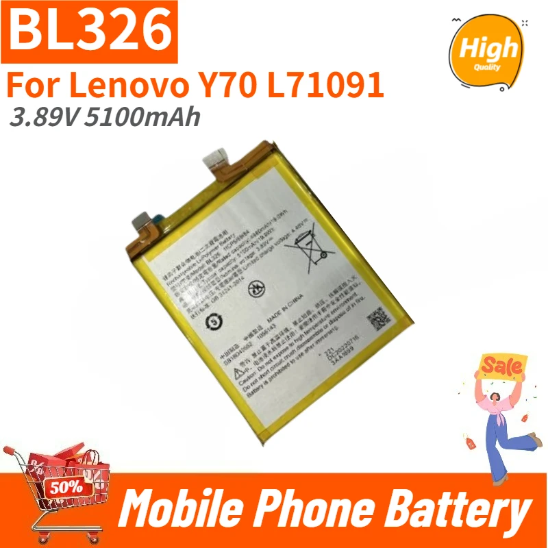 BL326 High Quality Phone Battery 3.89V 5100mAh For Lenovo Y70 L71091 Brand New Replacement Battery
BL326 High Quality Phone Battery 3.89V 5100mAh For Lenovo Y70 L71091 Brand New Replacement Battery