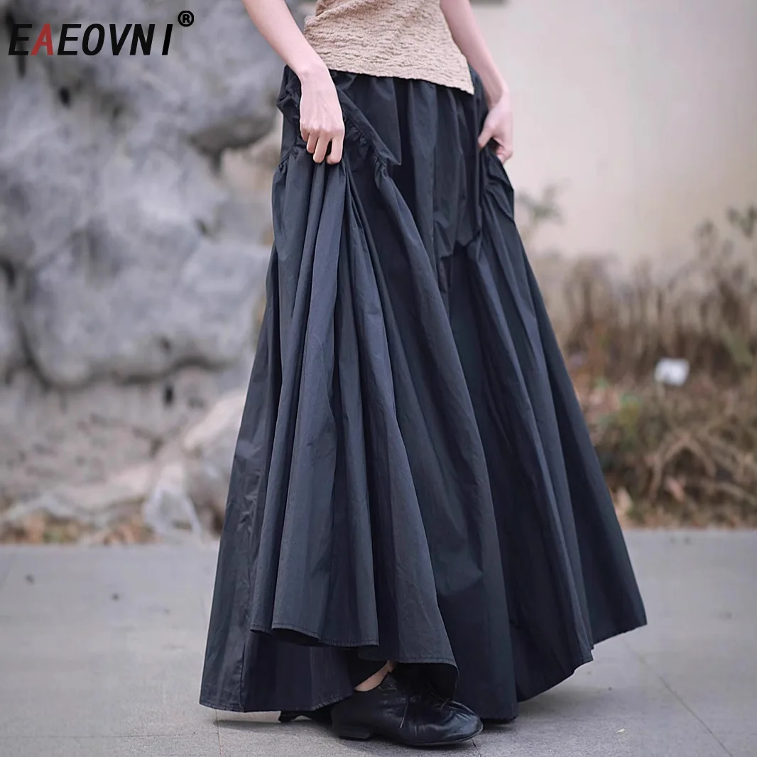 EAEOVNI, повседневная однотонная юбка трапециевидной формы, женская свободная юбка с высокой талией, модные длинные юбки со складками, винтажная осенняя новая одежда 2023 г.
EAEOVNI, повседневная однотонная юбка трапециевидной формы, женская свободная юбка с высокой талией, модные длинные юбки со складками, винтажная осенняя новая одежда 2023 г.