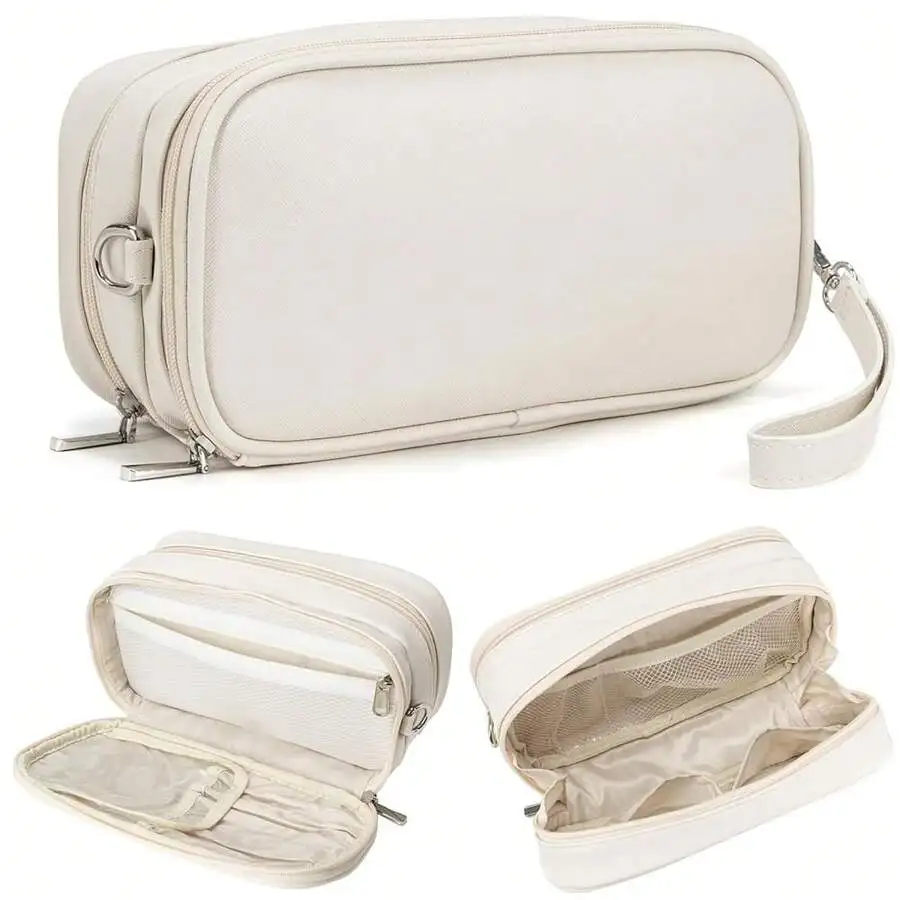 Wide Open Makeup Organizer Bag With Brush Holder Waterproof Cosmetic Case Portable Travel Toiletry Bag Large Size White
Wide Open Makeup Organizer Bag With Brush Holder Waterproof Cosmetic Case Portable Travel Toiletry Bag Large Size White