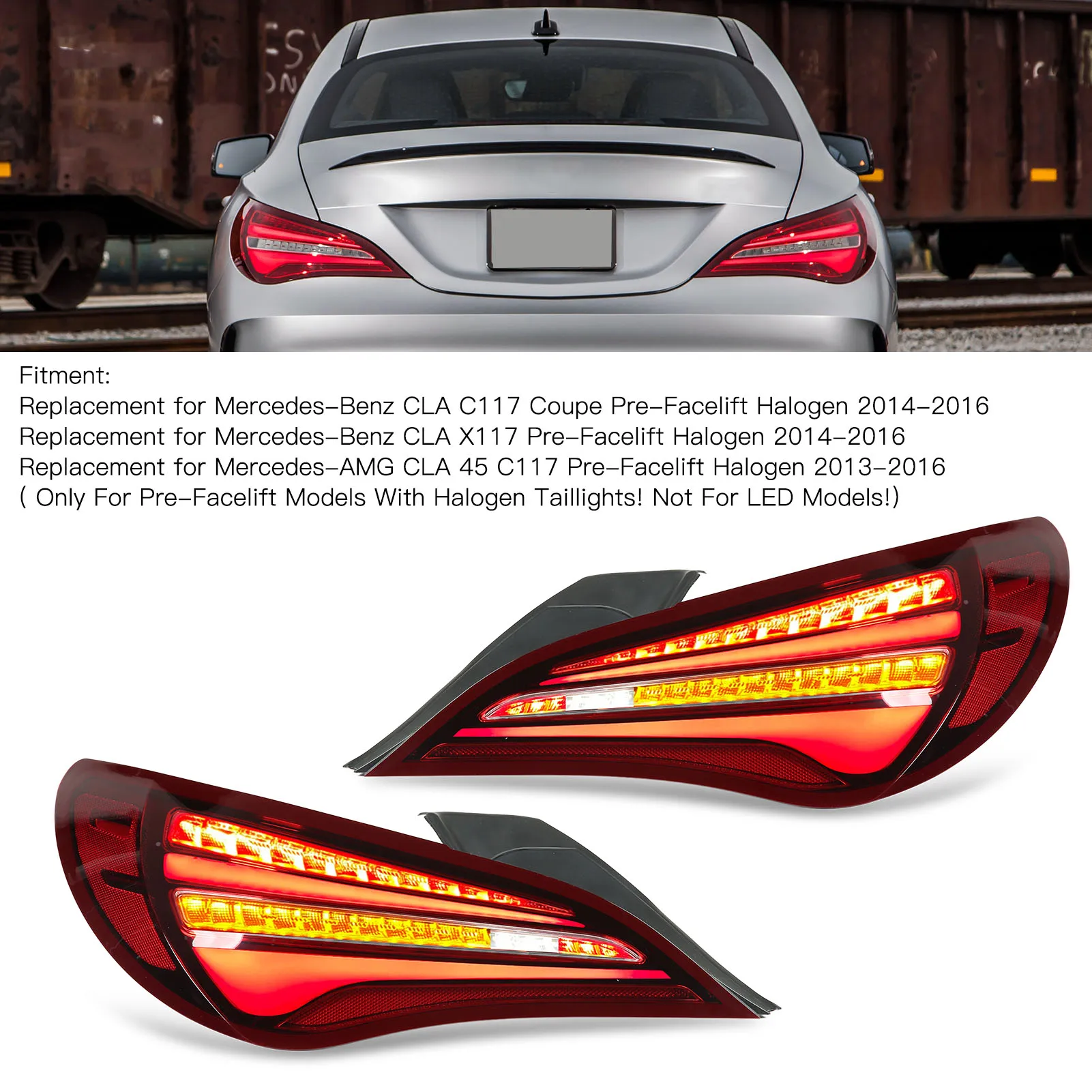 Rear Brake Lamps PMMA Lens IP67 Waterproof Upgrades Facelift Design Full LED Tail Lights Multifunction for Pre-Facelift Models
Rear Brake Lamps PMMA Lens IP67 Waterproof Upgrades Facelift Design Full LED Tail Lights Multifunction for Pre-Facelift Models
