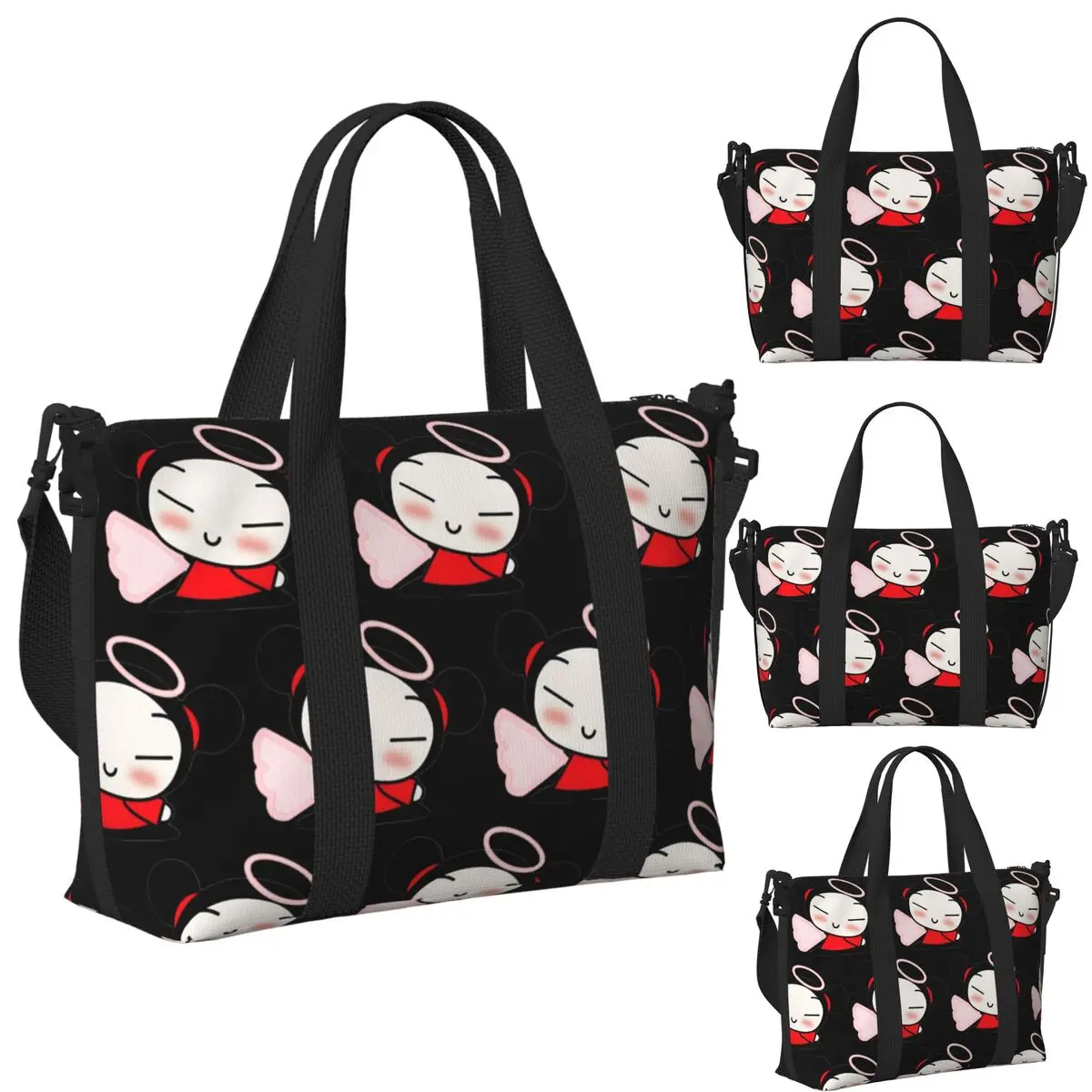 Пляжная дорожная сумка с рисунком Pucca, большая вместительная сумка-тоут для спортзала, спортивная женская дорожная сумка для покупок, дорожная сумка на плечо
Пляжная дорожная сумка с рисунком Pucca, большая вместительная сумка-тоут для спортзала, спортивная женская дорожная сумка для покупок, дорожная сумка на плечо