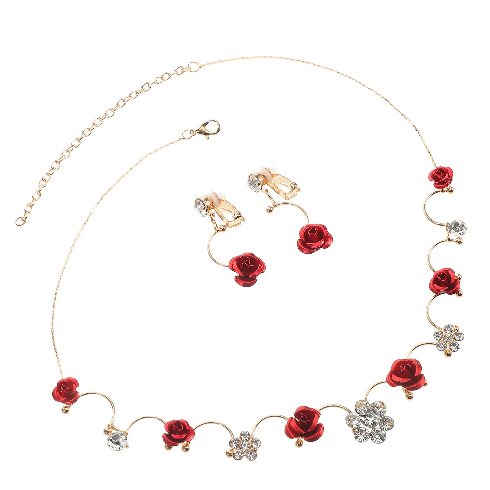 Girls Jewelry Set Red Flower Necklace Earrings Durable Alloy Plastic Kids Accessories Toddler Spring Holiday Performance
Girls Jewelry Set Red Flower Necklace Earrings Durable Alloy Plastic Kids Accessories Toddler Spring Holiday Performance