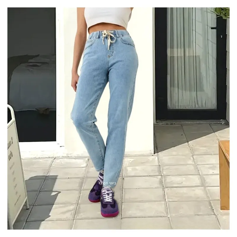 Women's Casual High Waist Straight Leg Jeans Spring Summer Autumn Winter Versatile Elastic Waist Denim Pants Fashionable Ladies
Women's Casual High Waist Straight Leg Jeans Spring Summer Autumn Winter Versatile Elastic Waist Denim Pants Fashionable Ladies
