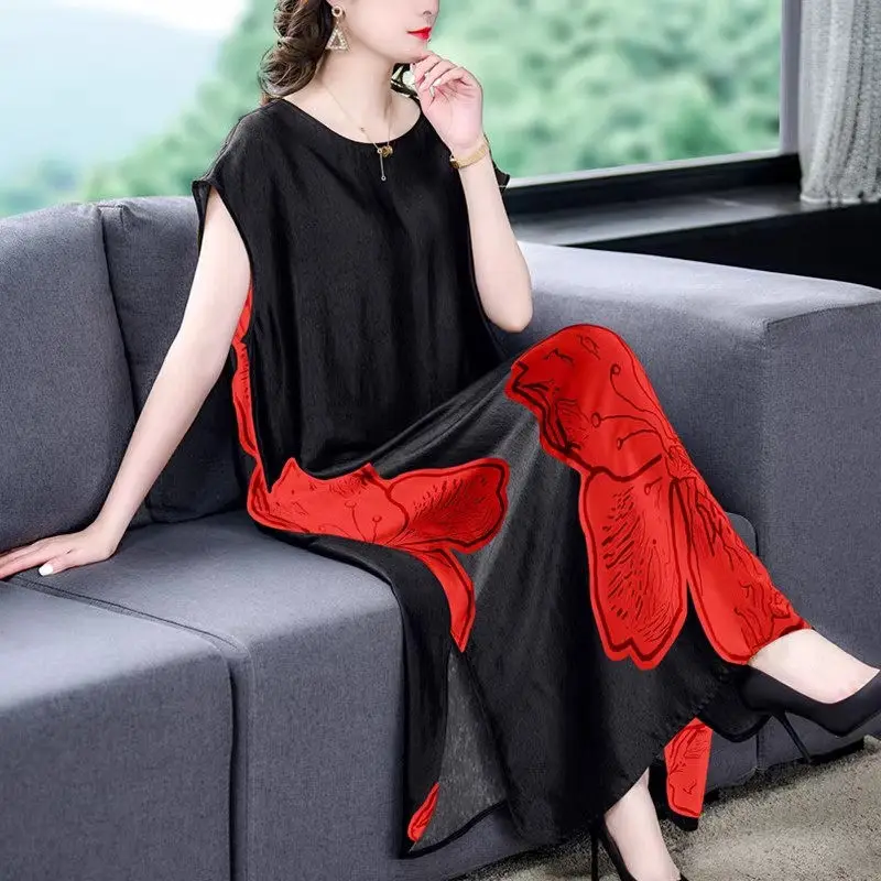 Summer Oversized Retro Printed Dress For Ladies High-End Loose Fitting Ethnic Style Long Dress Women Casual Baggy Clothes Z1615
Summer Oversized Retro Printed Dress For Ladies High-End Loose Fitting Ethnic Style Long Dress Women Casual Baggy Clothes Z1615