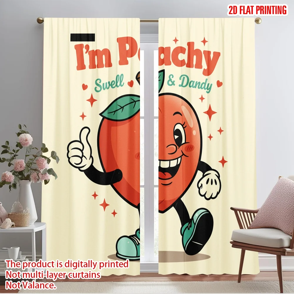 2pcs 2D flat printing Window Drapes Peachy Sweet Dandy Good Polyester Without Electricity Family Party Use for New Year and
2pcs 2D flat printing Window Drapes Peachy Sweet Dandy Good Polyester Without Electricity Family Party Use for New Year and