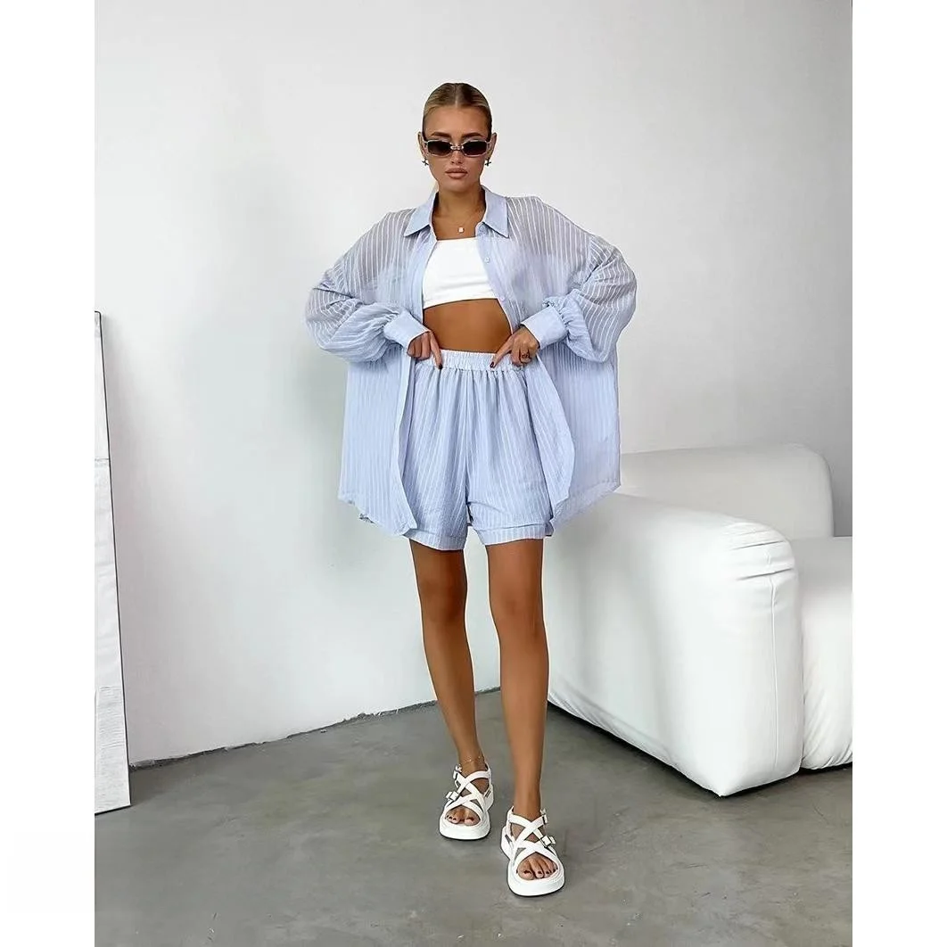 Summer Loose Fitting Shoulder Shirt And Shorts Set Women's Fashion Cotton Ensemble Casual Stylish Outfit for Young Adults
Summer Loose Fitting Shoulder Shirt And Shorts Set Women's Fashion Cotton Ensemble Casual Stylish Outfit for Young Adults