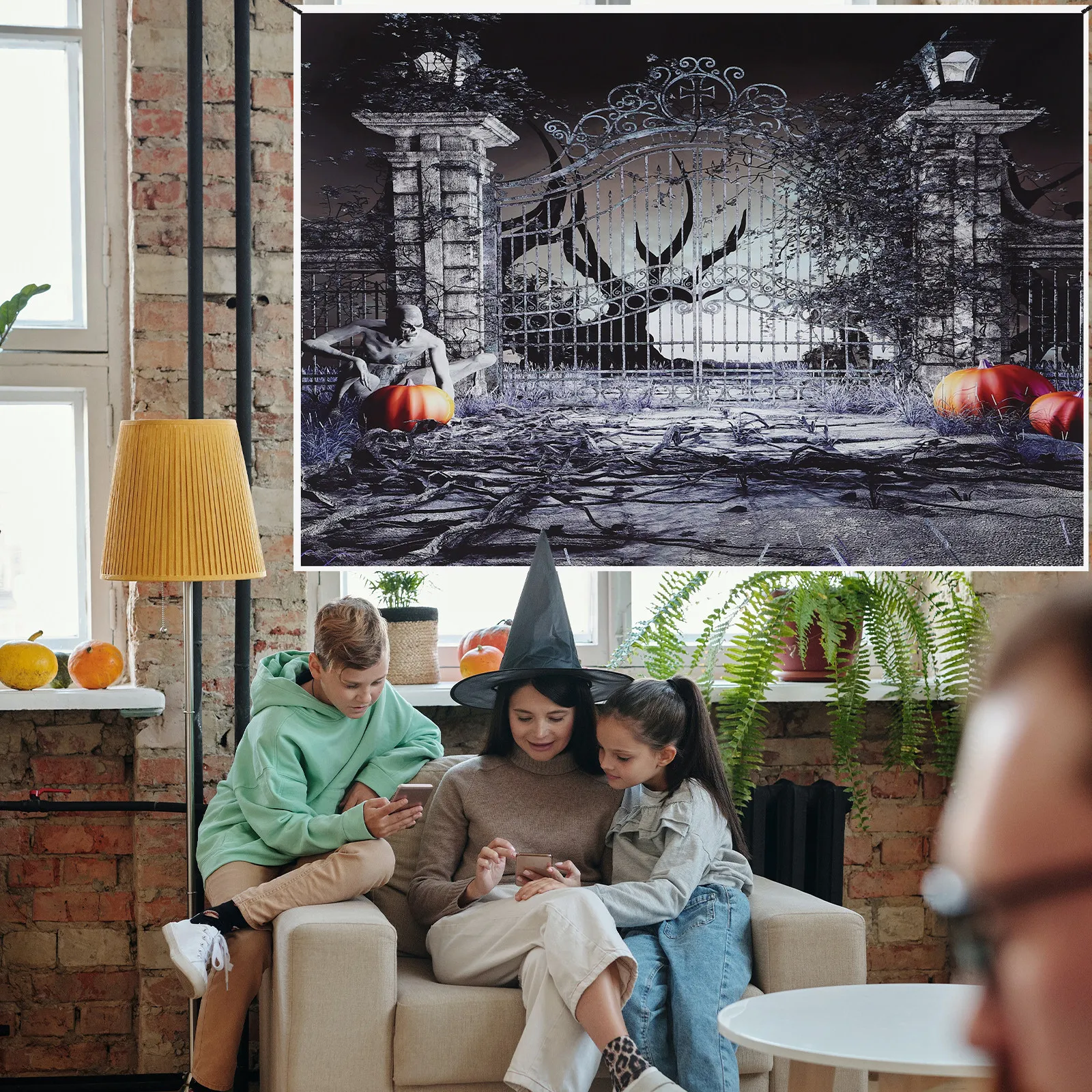 Halloween Party Backdrop Horror Decor Cemetery Gate Spook House Photography Background Fade-Resistant Print Halloween
Halloween Party Backdrop Horror Decor Cemetery Gate Spook House Photography Background Fade-Resistant Print Halloween