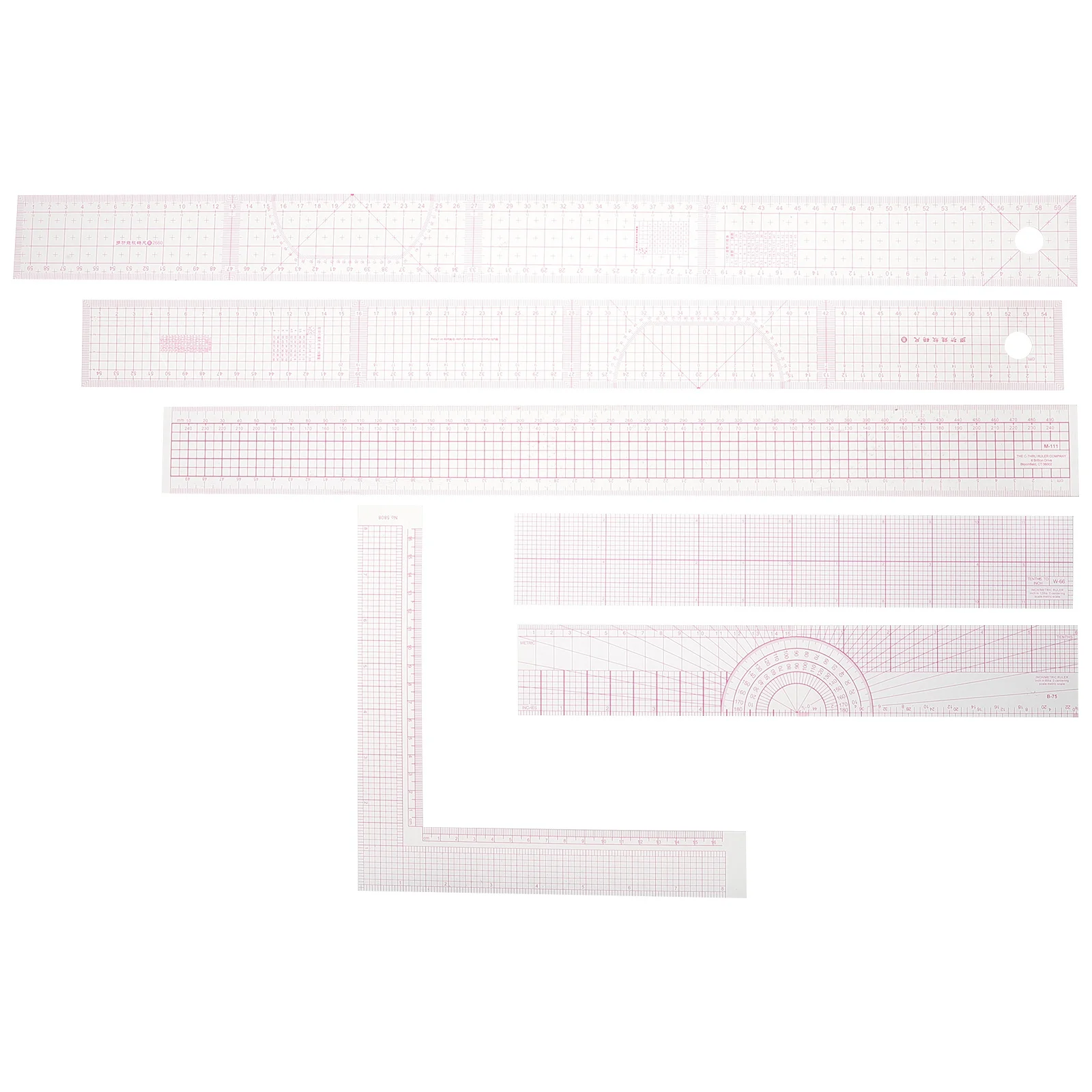 6Pcs Professional Sewing Ruler Tailor Tools Plastic for Pattern Making Fabric Clothing Accessories Sewing Ruler
6Pcs Professional Sewing Ruler Tailor Tools Plastic for Pattern Making Fabric Clothing Accessories Sewing Ruler
