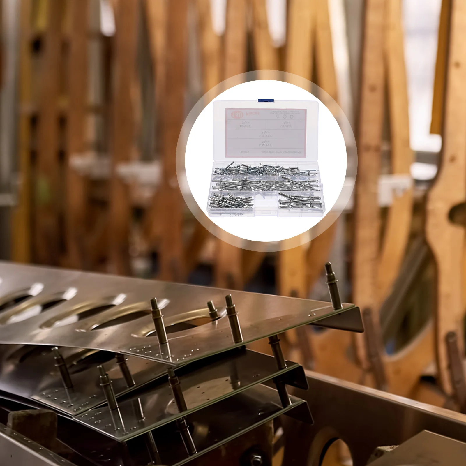 140Pcs Aluminum Rivets Assortment Professional Pop Rivets Kit for Metal Gutter Door Repair Applications Blind Rivet 
140Pcs Aluminum Rivets Assortment Professional Pop Rivets Kit for Metal Gutter Door Repair Applications Blind Rivet