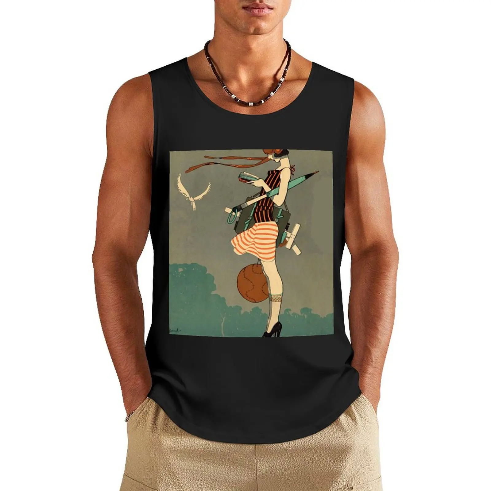 ART DECO WOMAN TRAVEL FASHION Tank Top gym for men Men's gym t-shirts muscular man
ART DECO WOMAN TRAVEL FASHION Tank Top gym for men Men's gym t-shirts muscular man