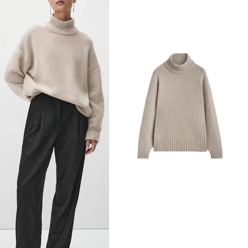 Loose Casual Knitted Sweater High Ne Cuffed Sve Women's Commute Autumn Winter New Sle Polyester Fiber 00%
Loose Casual Knitted Sweater High Ne Cuffed Sve Women's Commute Autumn Winter New Sle Polyester Fiber 00%