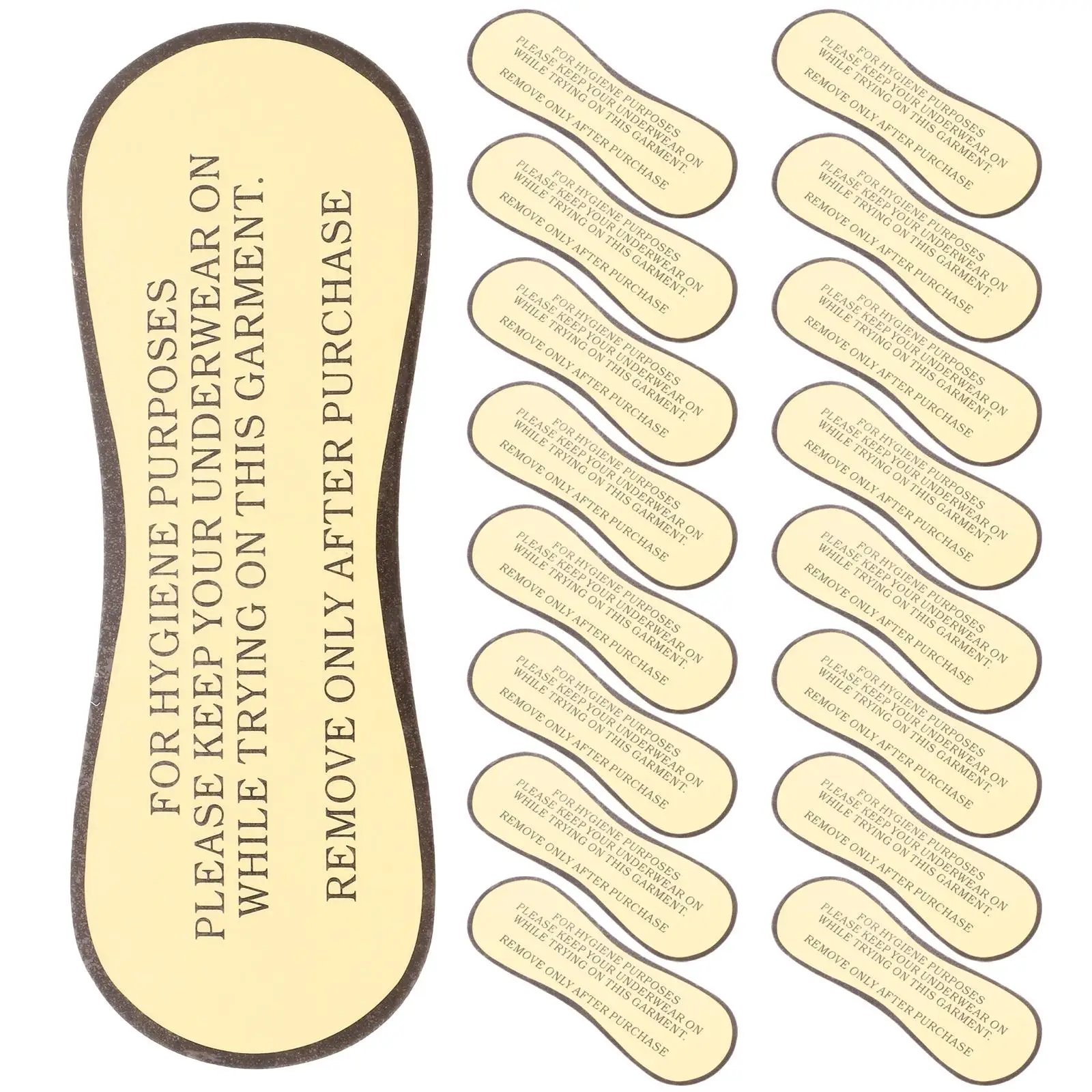 50 Pcs Swimsuit Trunk Tags Protective Lingerie Pants Liners 5X14CM Black Adhesive Sticker For Swimwear Women Lightweight Compact
50 Pcs Swimsuit Trunk Tags Protective Lingerie Pants Liners 5X14CM Black Adhesive Sticker For Swimwear Women Lightweight Compact