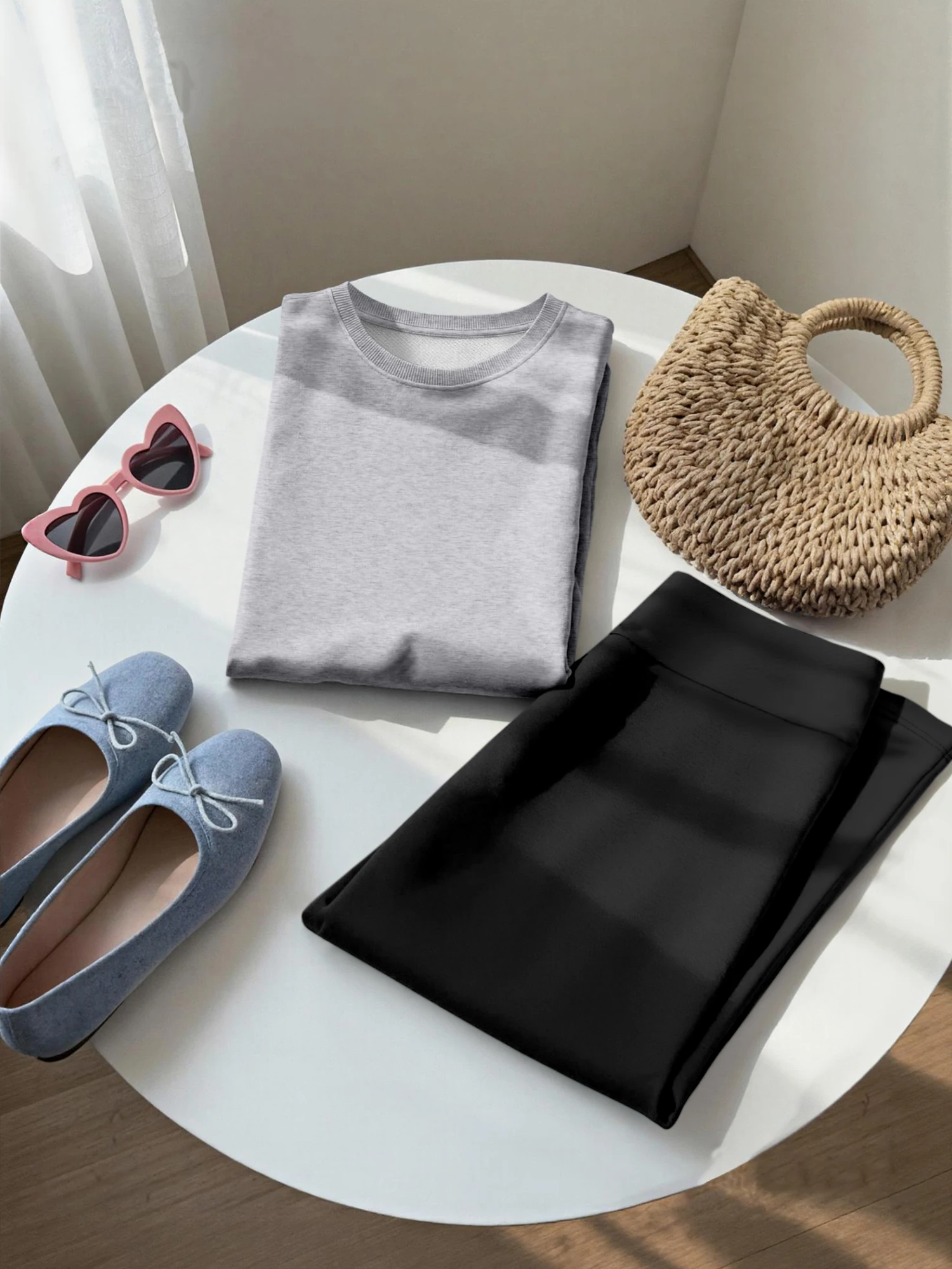 Casual Loose Sweatshirt & Elastic Waist A-Line Skirt Set, Women's 2-Piece Outfit with Soft Fabric
Casual Loose Sweatshirt & Elastic Waist A-Line Skirt Set, Women's 2-Piece Outfit with Soft Fabric