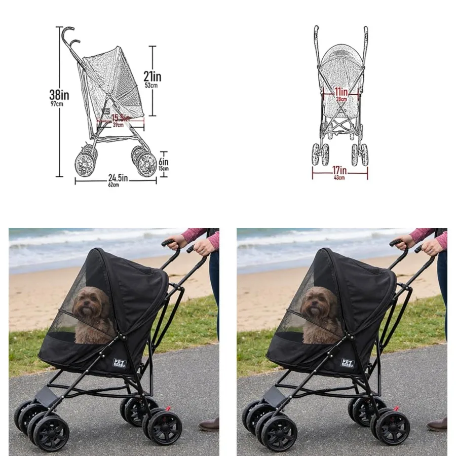 Pet Gear Travel Lite Plus Stroller, Compact, Easy Fold, No Assembly Required, Large Wheels for Cats and Dogs up to 15 pounds
Pet Gear Travel Lite Plus Stroller, Compact, Easy Fold, No Assembly Required, Large Wheels for Cats and Dogs up to 15 pounds