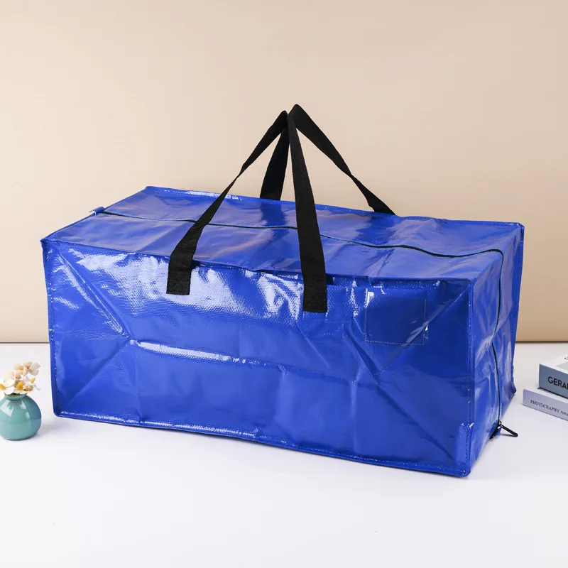 1Pc Large Capacity Foldable Storage Luggage Moving Bag Zipper Blue Hand Woven Packaging Bag Camping Totes Bag Home Goods 2025
1Pc Large Capacity Foldable Storage Luggage Moving Bag Zipper Blue Hand Woven Packaging Bag Camping Totes Bag Home Goods 2025