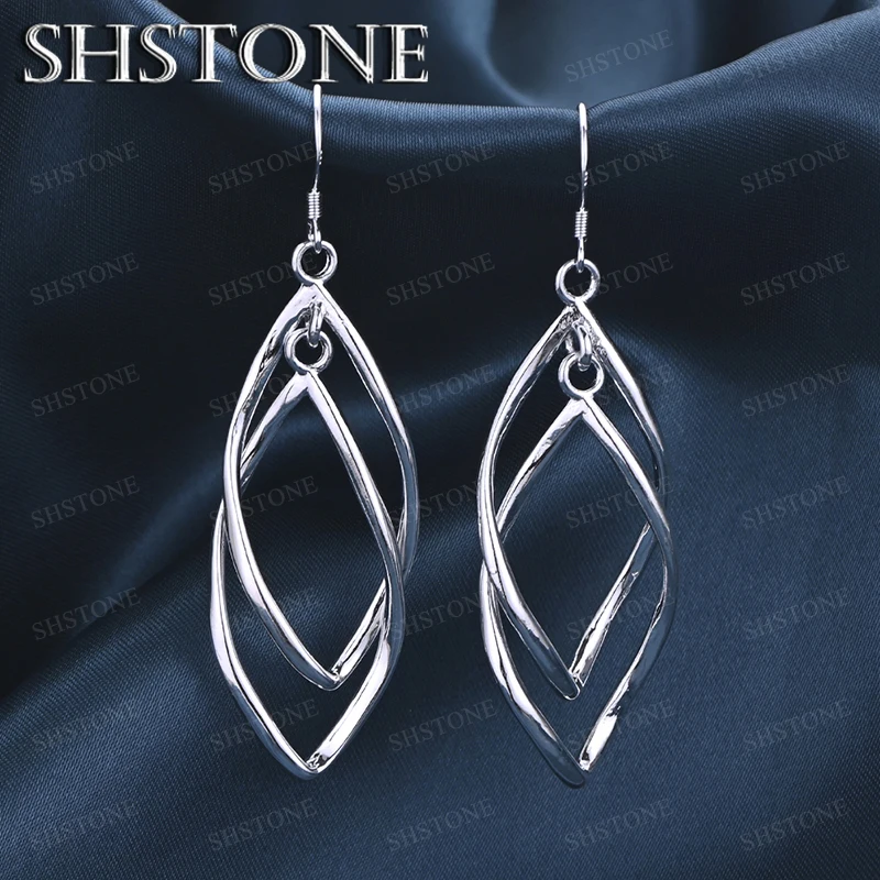 Elegant Temperament 925 Sterling Silver Geometric Twisted Drop Earrings Women's Charm Jewelry Engagement Wedding Party Gifts
Elegant Temperament 925 Sterling Silver Geometric Twisted Drop Earrings Women's Charm Jewelry Engagement Wedding Party Gifts