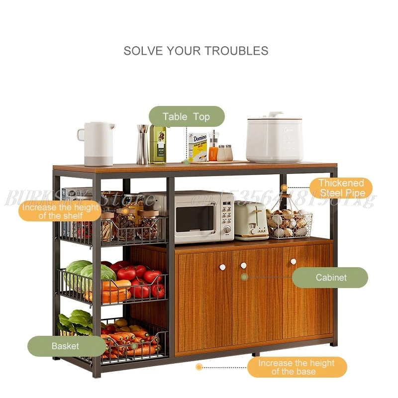 Kitchen Storage Cabinet Shelf Floor-standing Multi-layer Fruit And Vegetable Rack Microwave Storage Closet Organizer For Kitchen
Kitchen Storage Cabinet Shelf Floor-standing Multi-layer Fruit And Vegetable Rack Microwave Storage Closet Organizer For Kitchen