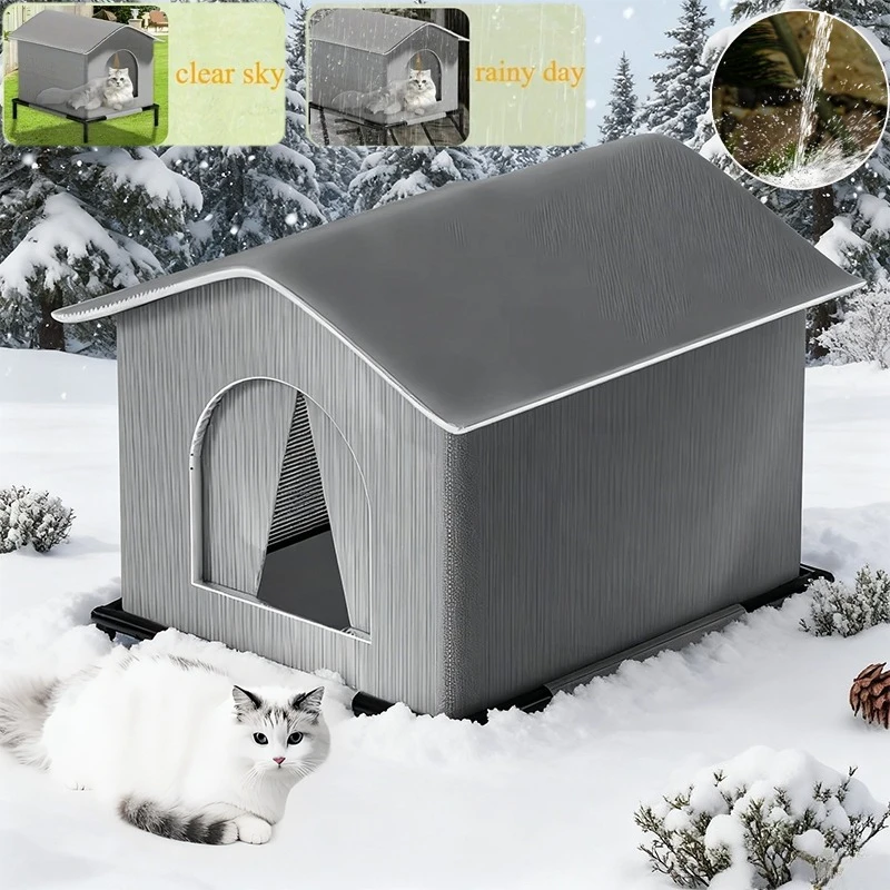 Outdoor Rainproof Moisture Proof Cold Resistant Love Stray Cat Nest Winter Warm Pet Cave Sleeping Bed Foldable for Dog cat 강아지침대 
Outdoor Rainproof Moisture Proof Cold Resistant Love Stray Cat Nest Winter Warm Pet Cave Sleeping Bed Foldable for Dog cat 강아지침대