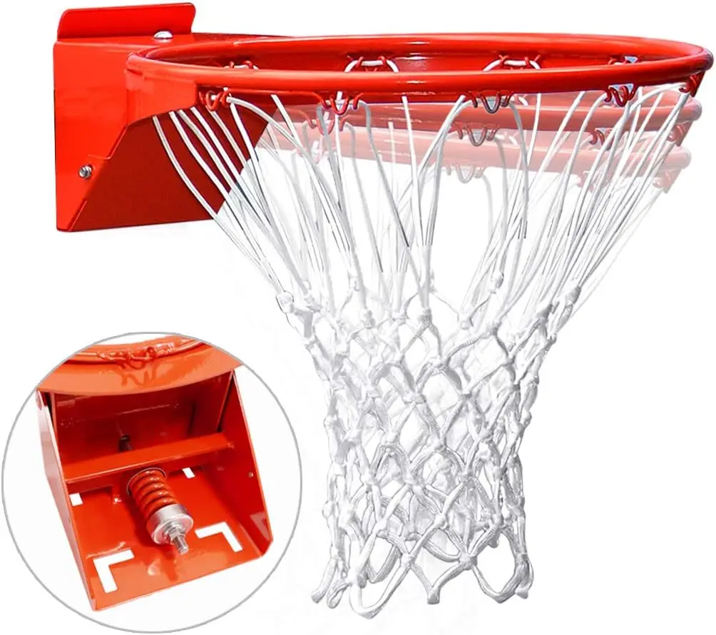 18 Inch Heavy Duty Breakaway Basketball Rim Replacement, Fits 5x5 5x4 4x3 5x3 Hole Pattern Backboard
18 Inch Heavy Duty Breakaway Basketball Rim Replacement, Fits 5x5 5x4 4x3 5x3 Hole Pattern Backboard