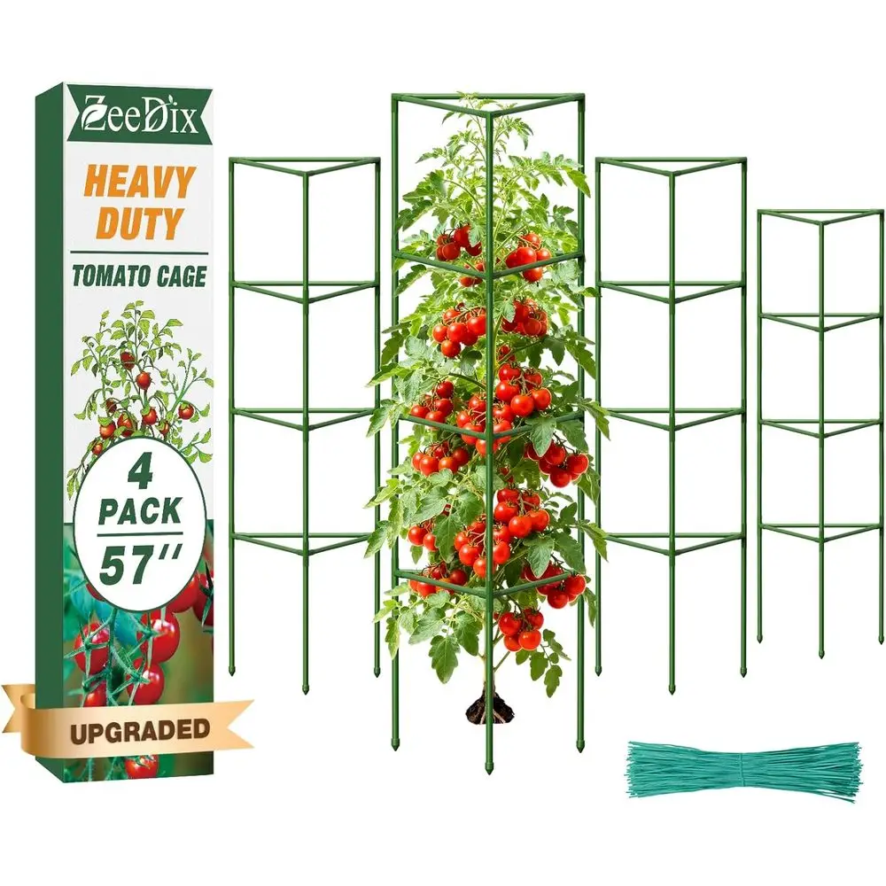 4 Pack Heavy Duty Tomato Cages or Garden, 57 Inch oldable Plant Support Stakes or Heavy ClimPlants, Adjustable Tomato Trellis or
4 Pack Heavy Duty Tomato Cages or Garden, 57 Inch oldable Plant Support Stakes or Heavy ClimPlants, Adjustable Tomato Trellis or