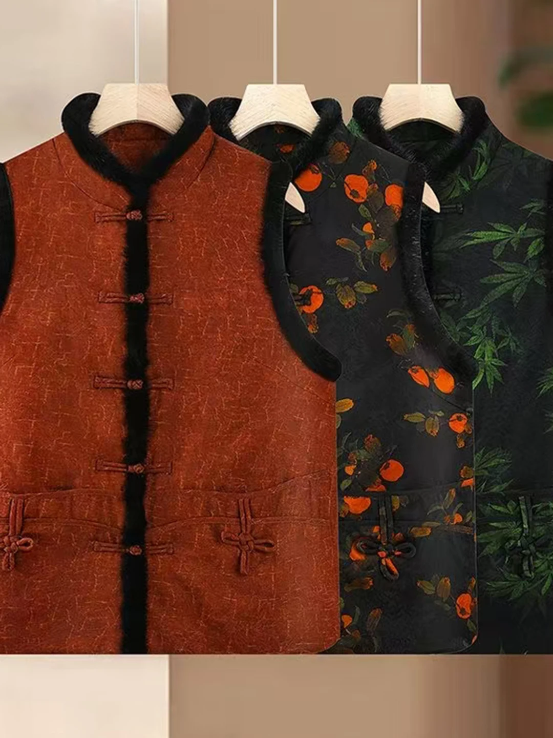 New Chinese Sle Women's Svel Du down Vest Warm Outerwear Fro Coat Printed Stand Collar Thiened Autumn Winter Top
New Chinese Sle Women's Svel Du down Vest Warm Outerwear Fro Coat Printed Stand Collar Thiened Autumn Winter Top