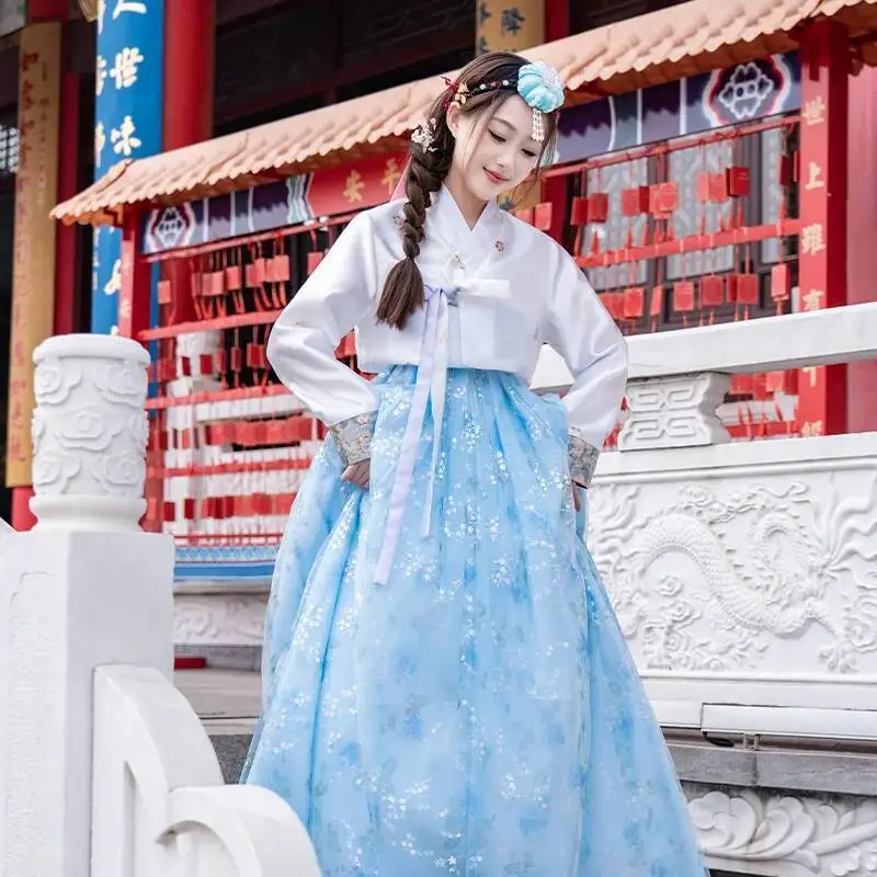 Hanbok Korean Multicolor Traditional Korean Hanbok Dress Female Korean Folk Stage Dance Costume Korea Traditional Costume 한
Hanbok Korean Multicolor Traditional Korean Hanbok Dress Female Korean Folk Stage Dance Costume Korea Traditional Costume 한