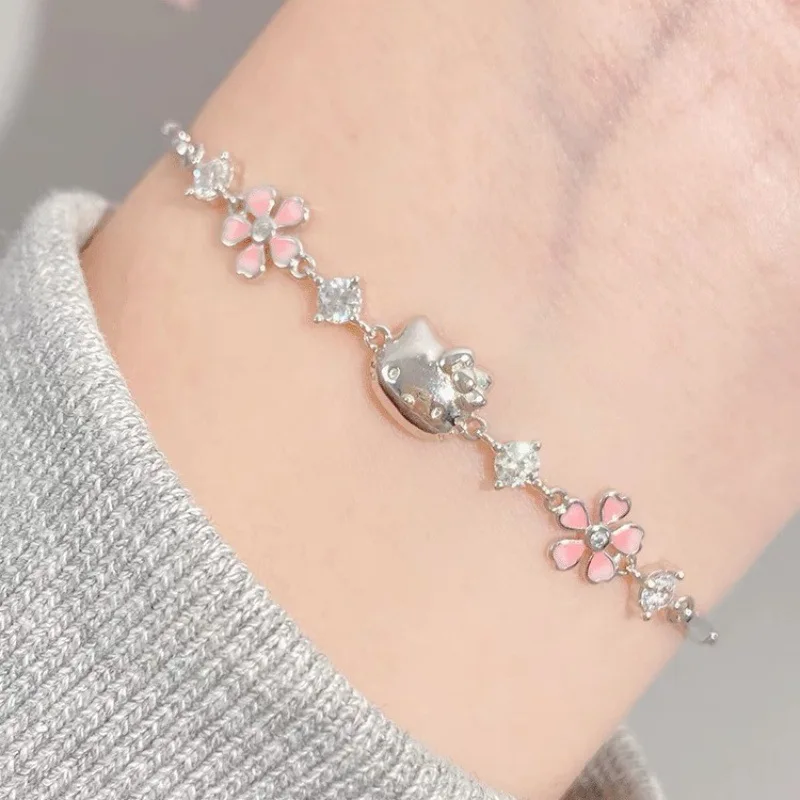 Elegant Fairy Pink Crystal Zircon Sakura Flowers Bracelet for Women Y2K Sweet Girls Cherry Blossom Moon Bow Knot Jewelry Gifts
Elegant Fairy Pink Crystal Zircon Sakura Flowers Bracelet for Women Y2K Sweet Girls Cherry Blossom Moon Bow Knot Jewelry Gifts