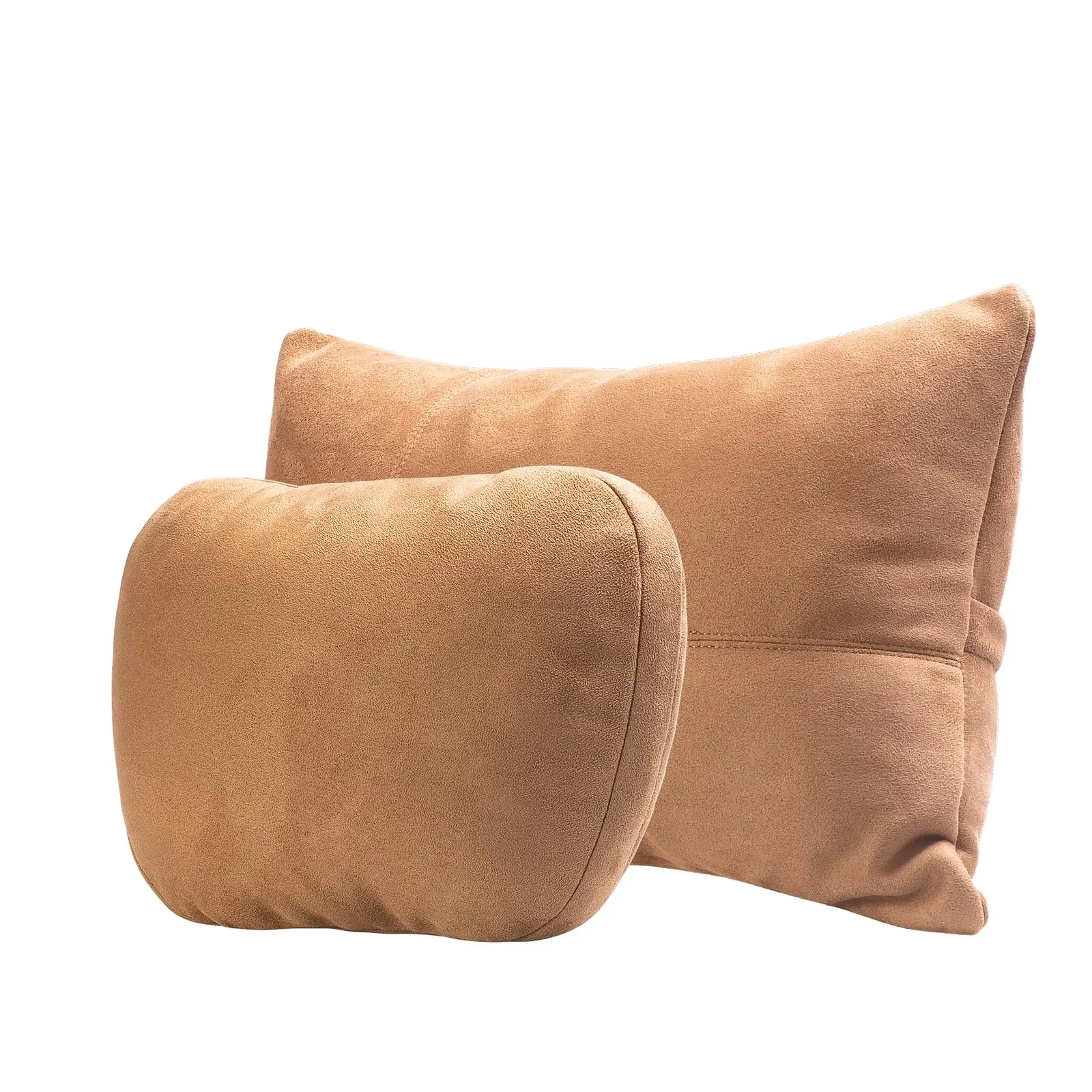 Brown Suede Car Neck And Lumbar Support Pillow Set With Two-Position Height Adjustment, Detachable Washable Cover
Brown Suede Car Neck And Lumbar Support Pillow Set With Two-Position Height Adjustment, Detachable Washable Cover