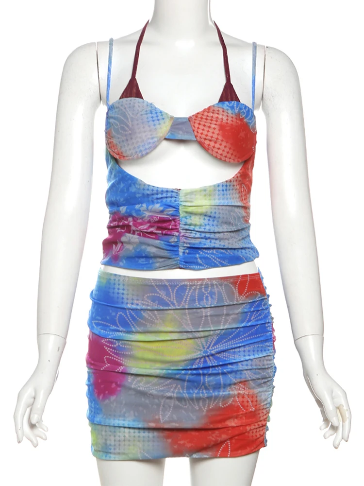 InGrily Sexy Colorful Fashion Swimsuit 2 Piece Set Women Halter Irregular Tops+Skinny Mini Skirts Vacation Beach Style Suits
InGrily Sexy Colorful Fashion Swimsuit 2 Piece Set Women Halter Irregular Tops+Skinny Mini Skirts Vacation Beach Style Suits