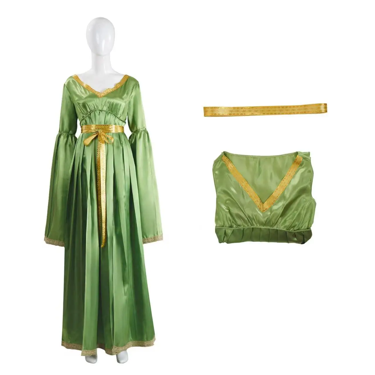 Princess Leia Green Dress Cosplay Costume Set Movie Character Stage Performance Halloween Outfit
Princess Leia Green Dress Cosplay Costume Set Movie Character Stage Performance Halloween Outfit