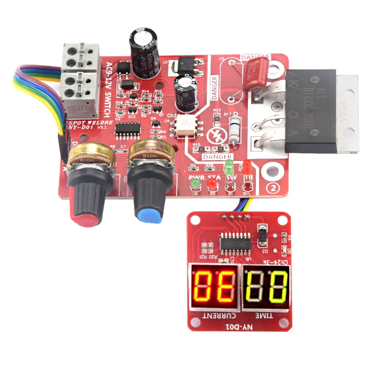 NY-D01 single pulse spot welding machine time current control board 100A
NY-D01 single pulse spot welding machine time current control board 100A