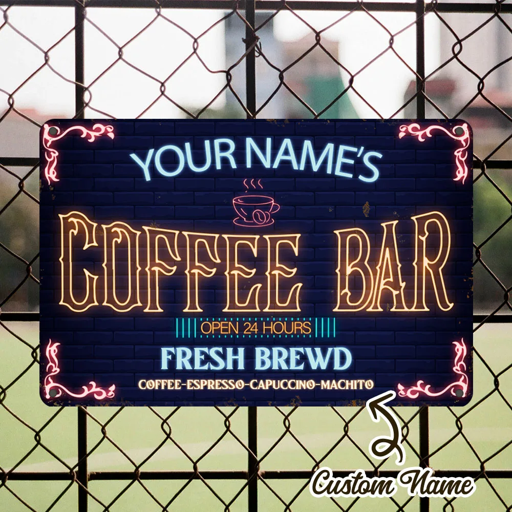 2D Flat, Vintage Coffee Bar Metal Wall Art Sign Easy To Hang For Outdoor Farmhouse Bar Plaque Decor Ideal Gift Decoration
2D Flat, Vintage Coffee Bar Metal Wall Art Sign Easy To Hang For Outdoor Farmhouse Bar Plaque Decor Ideal Gift Decoration